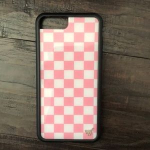 Pink Checkered Wildflower Phone Case